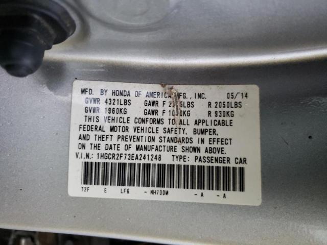 Photo 9 VIN: 1HGCR2F73EA241248 - HONDA ACCORD EX 