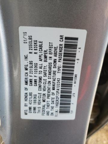 Photo 9 VIN: 1HGCR2F73FA100343 - HONDA ACCORD EX 