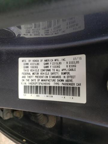 Photo 9 VIN: 1HGCR2F73FA249545 - HONDA ACCORD EX 