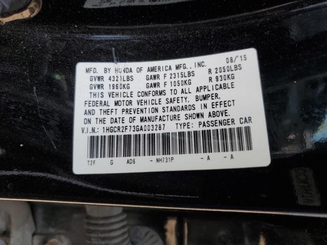 Photo 11 VIN: 1HGCR2F73GA003287 - HONDA ACCORD EX 