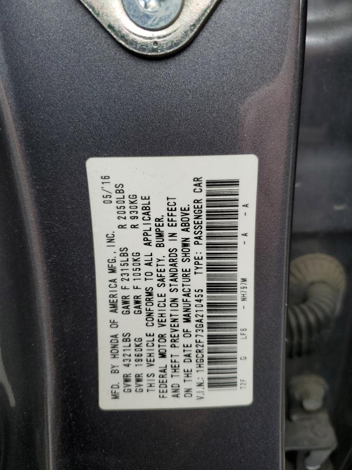 Photo 11 VIN: 1HGCR2F73GA210455 - HONDA ACCORD 