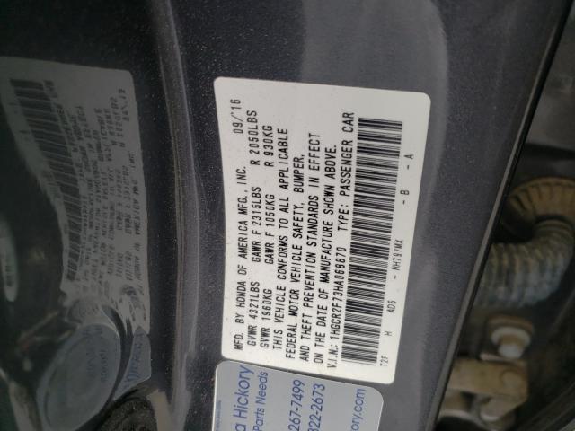 Photo 9 VIN: 1HGCR2F73HA068870 - HONDA ACCORD EX 