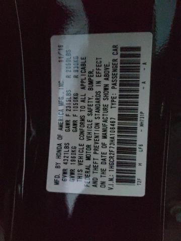 Photo 9 VIN: 1HGCR2F73HA106467 - HONDA ACCORD EX 