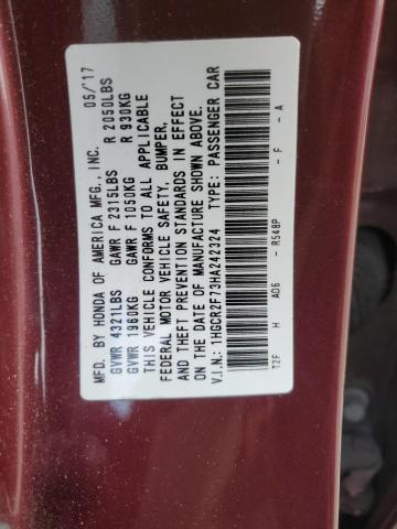 Photo 12 VIN: 1HGCR2F73HA242324 - HONDA ACCORD 