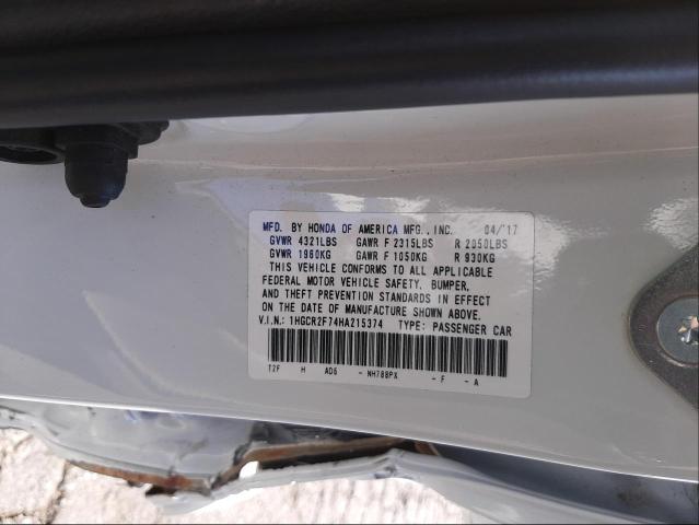 Photo 9 VIN: 1HGCR2F74HA215374 - HONDA ACCORD 