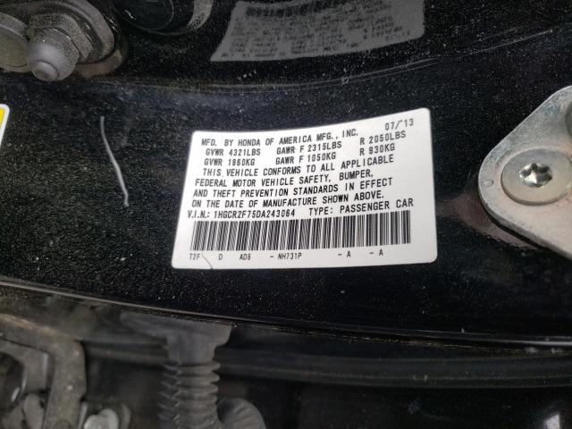 Photo 9 VIN: 1HGCR2F75DA243064 - HONDA ACCORD EX 