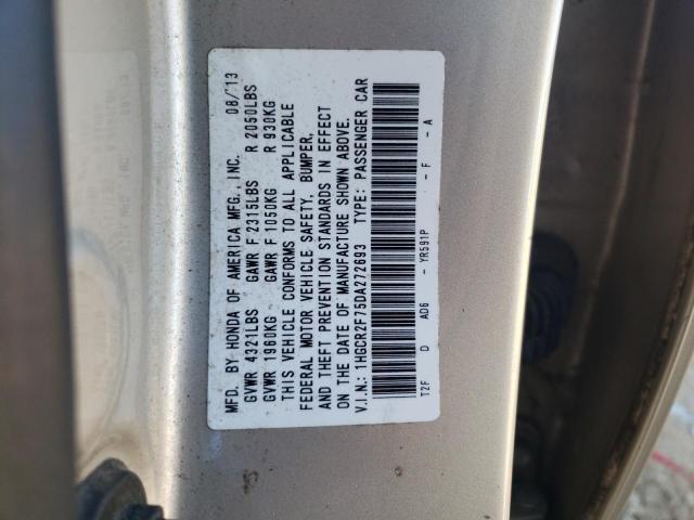 Photo 12 VIN: 1HGCR2F75DA272693 - HONDA ACCORD EX 