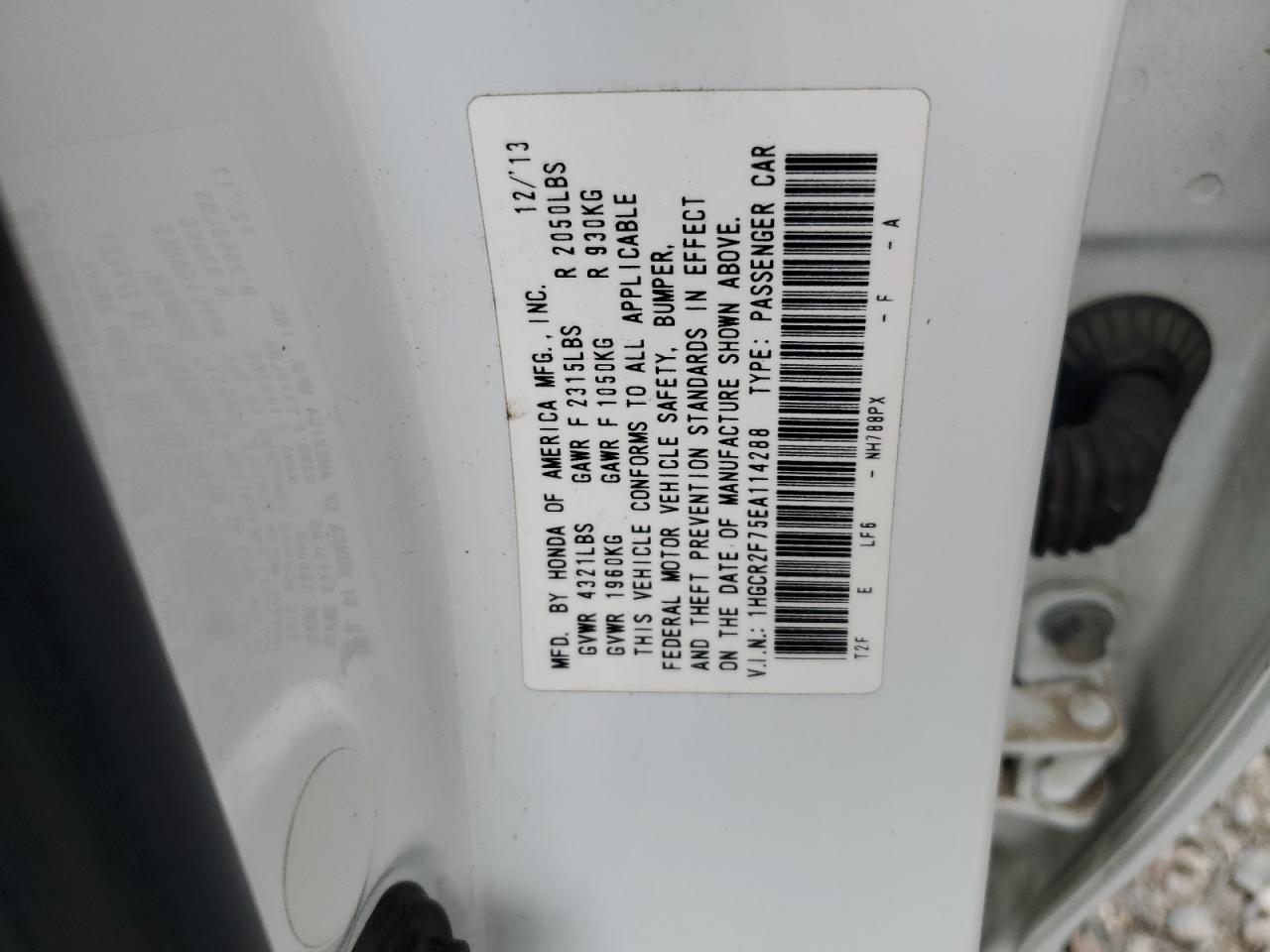 Photo 11 VIN: 1HGCR2F75EA114288 - HONDA ACCORD 