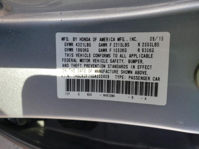 Photo 9 VIN: 1HGCR2F75GA030409 - HONDA ACCORD EX 