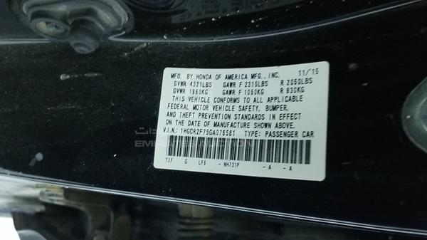 Photo 2 VIN: 1HGCR2F75GA076581 - HONDA ACCORD 