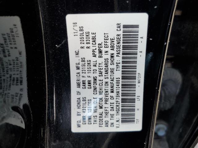 Photo 11 VIN: 1HGCR2F75HA104865 - HONDA ACCORD 