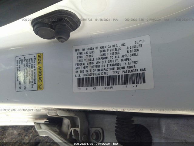 Photo 8 VIN: 1HGCR2F76DA203785 - HONDA ACCORD SDN 