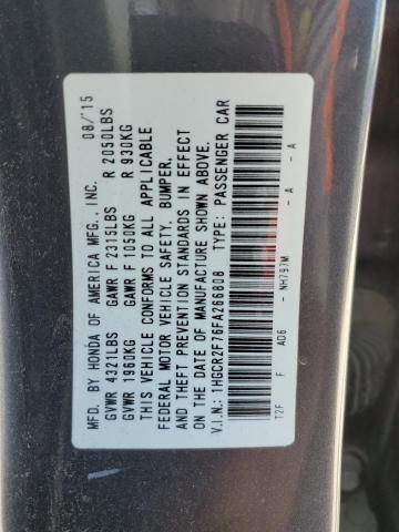 Photo 12 VIN: 1HGCR2F76FA266808 - HONDA ACCORD EX 