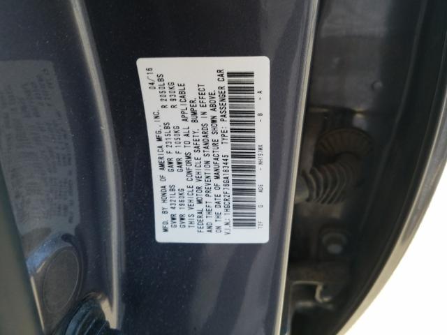 Photo 9 VIN: 1HGCR2F76GA183445 - HONDA ACCORD EX 