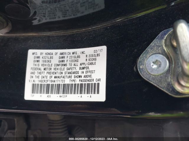 Photo 8 VIN: 1HGCR2F76HA171720 - HONDA ACCORD 