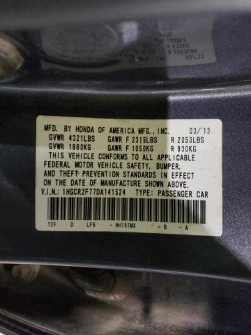 Photo 9 VIN: 1HGCR2F77DA141524 - HONDA ACCORD EX 