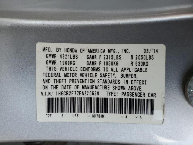 Photo 12 VIN: 1HGCR2F77EA220659 - HONDA ACCORD 