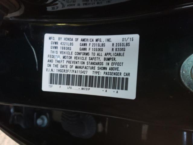 Photo 11 VIN: 1HGCR2F77FA115427 - HONDA ACCORD EX 