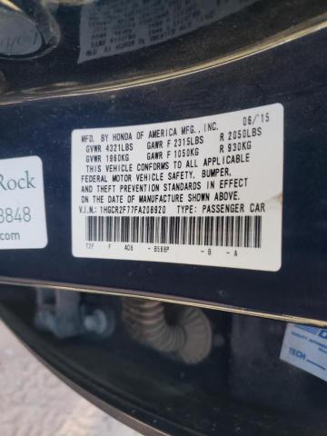 Photo 9 VIN: 1HGCR2F77FA208920 - HONDA ACCORD EX 