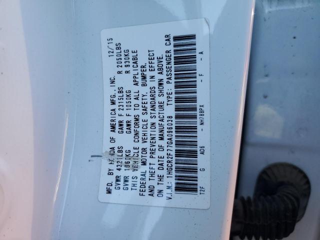 Photo 12 VIN: 1HGCR2F77GA096038 - HONDA ACCORD EX 