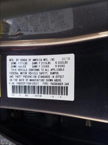 Photo 9 VIN: 1HGCR2F77GA126221 - HONDA ACCORD EX 