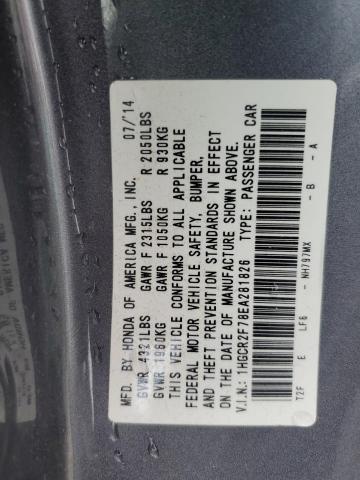 Photo 11 VIN: 1HGCR2F78EA281826 - HONDA ACCORD EX 