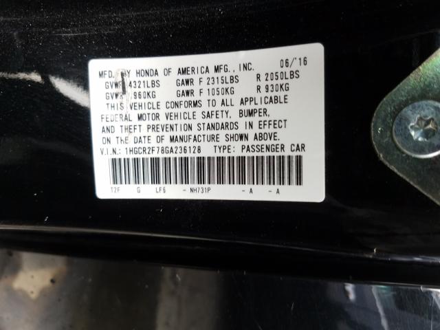 Photo 9 VIN: 1HGCR2F78GA236128 - HONDA ACCORD EX 