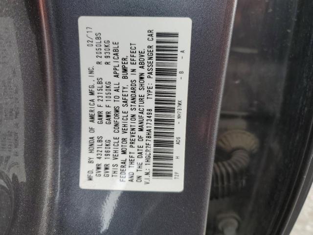 Photo 12 VIN: 1HGCR2F78HA173498 - HONDA ACCORD EX 