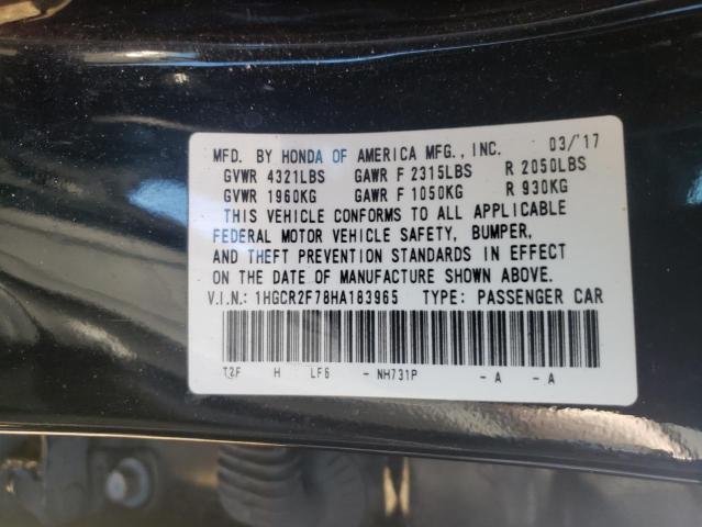 Photo 9 VIN: 1HGCR2F78HA183965 - HONDA ACCORD EX 