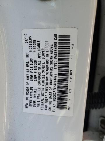 Photo 11 VIN: 1HGCR2F78HA214826 - HONDA ACCORD EX 