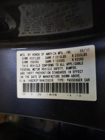 Photo 9 VIN: 1HGCR2F78HA228208 - HONDA ACCORD EX 