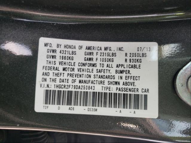 Photo 9 VIN: 1HGCR2F79DA250843 - HONDA ACCORD EX 