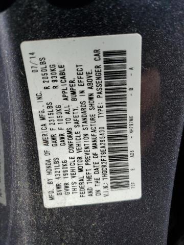 Photo 11 VIN: 1HGCR2F79EA295430 - HONDA ACCORD EX 