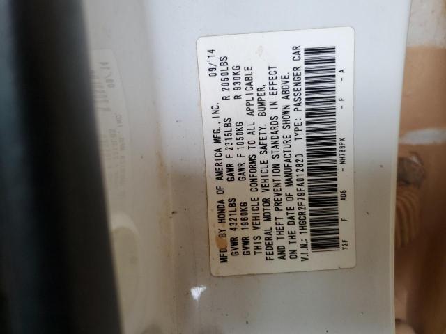 Photo 12 VIN: 1HGCR2F79FA012820 - HONDA ACCORD 