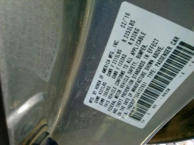 Photo 9 VIN: 1HGCR2F79GA152951 - HONDA ACCORD EX 