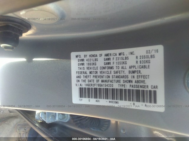 Photo 8 VIN: 1HGCR2F79GA154330 - HONDA ACCORD SEDAN 