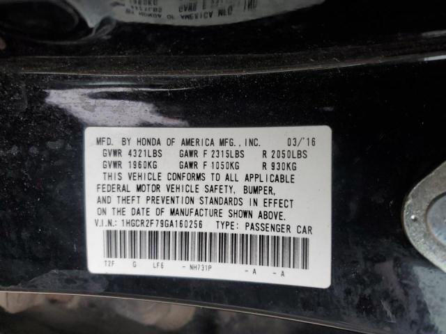 Photo 11 VIN: 1HGCR2F79GA160256 - HONDA ACCORD EX 