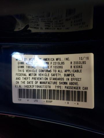 Photo 9 VIN: 1HGCR2F79HA073278 - HONDA ACCORD EX 