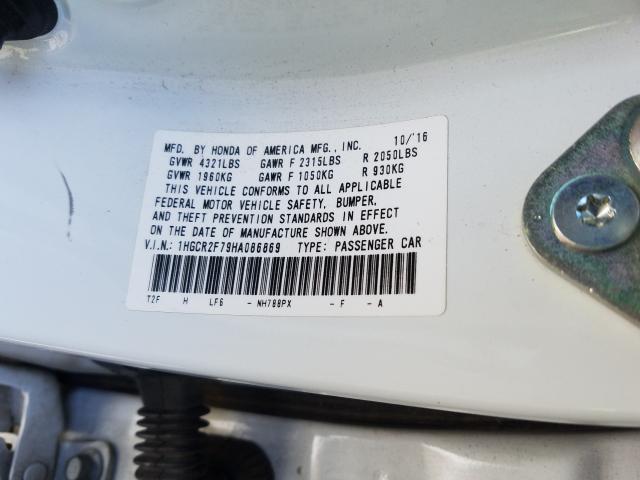 Photo 9 VIN: 1HGCR2F79HA086869 - HONDA ACCORD EX 