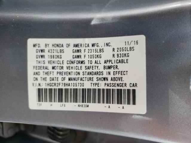 Photo 11 VIN: 1HGCR2F79HA105730 - HONDA ACCORD EX 