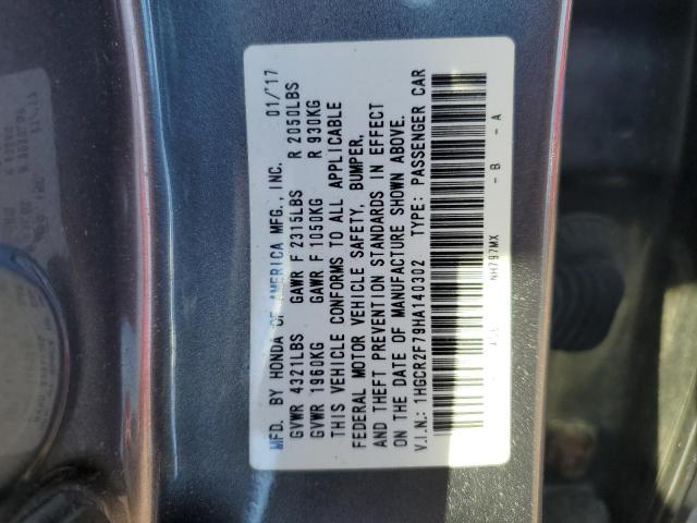 Photo 12 VIN: 1HGCR2F79HA140302 - HONDA ACCORD EX 