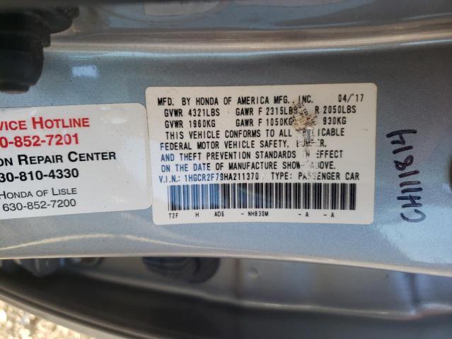 Photo 9 VIN: 1HGCR2F79HA211370 - HONDA ACCORD EX 