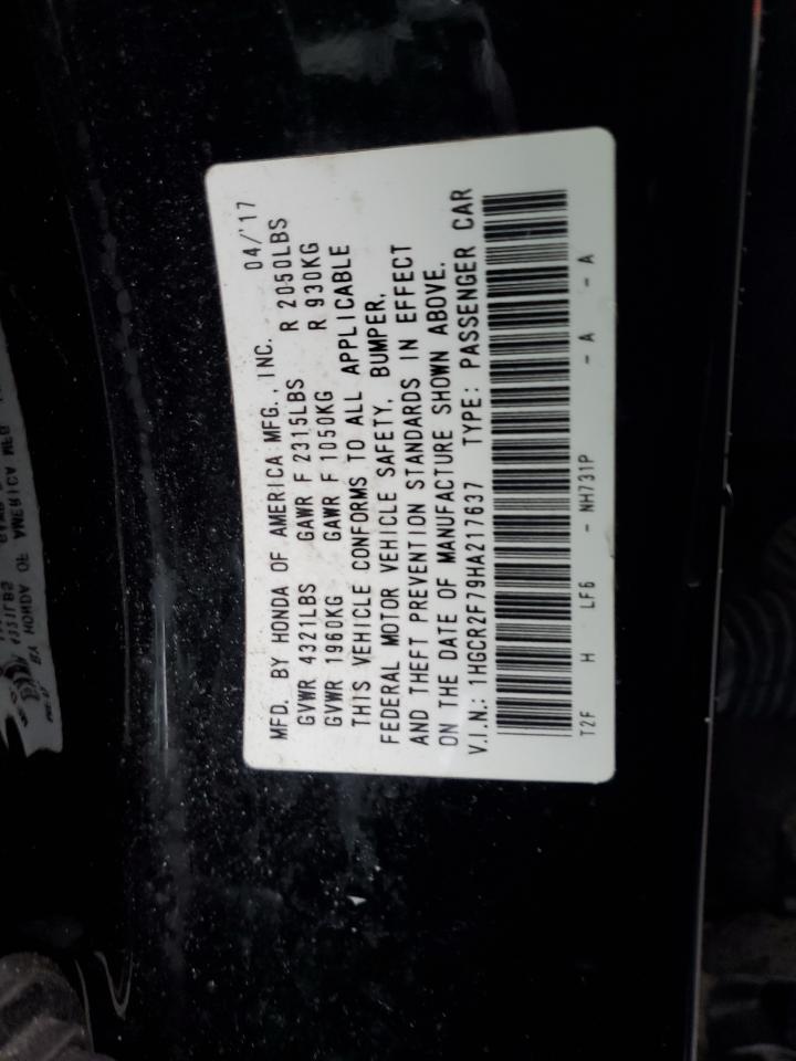 Photo 11 VIN: 1HGCR2F79HA217637 - HONDA ACCORD 