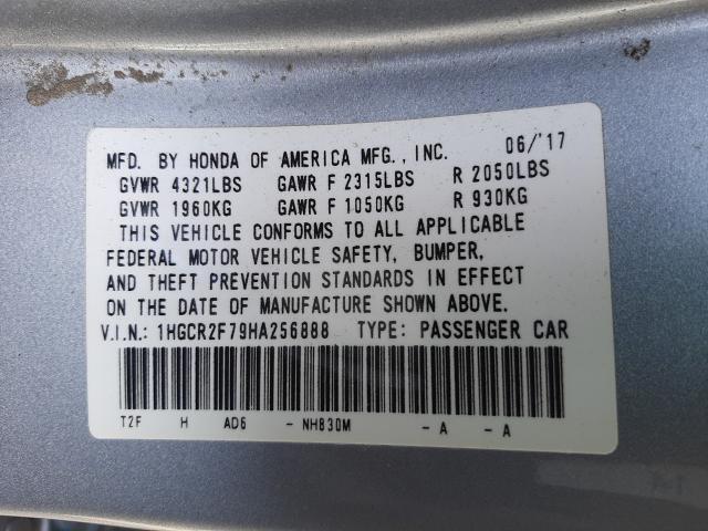 Photo 9 VIN: 1HGCR2F79HA256888 - HONDA ACCORD EX 