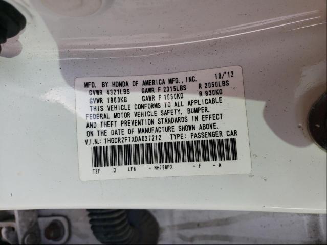 Photo 9 VIN: 1HGCR2F7XDA027212 - HONDA ACCORD EX 