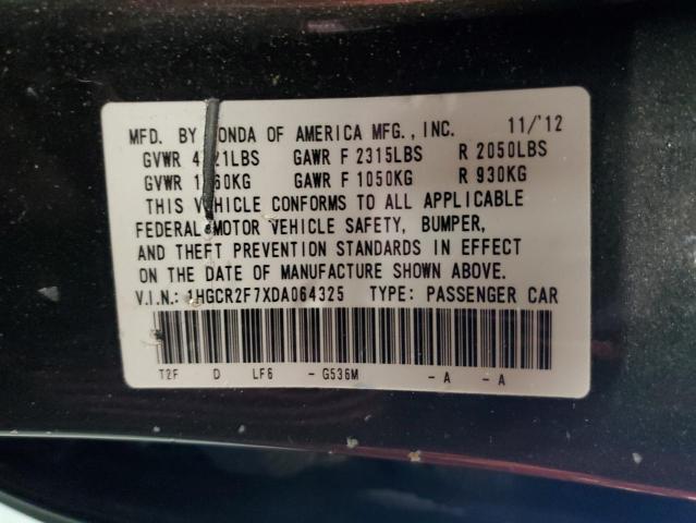 Photo 11 VIN: 1HGCR2F7XDA064325 - HONDA ACCORD 