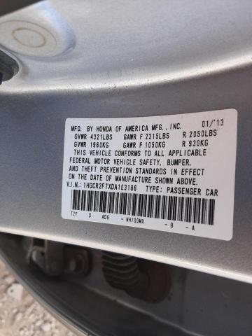 Photo 9 VIN: 1HGCR2F7XDA103186 - HONDA ACCORD EX 