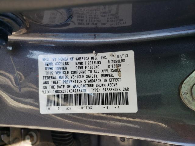 Photo 9 VIN: 1HGCR2F7XDA258529 - HONDA ACCORD EX 