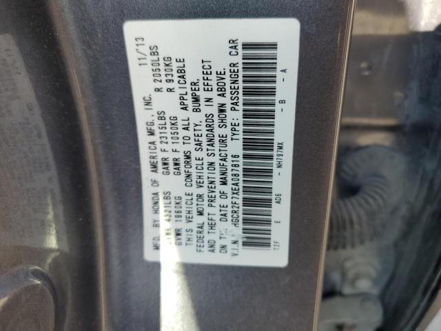 Photo 11 VIN: 1HGCR2F7XEA087816 - HONDA ACCORD EX 