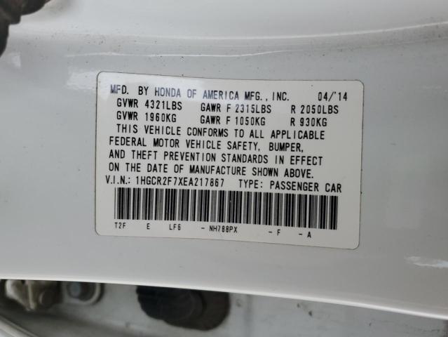 Photo 11 VIN: 1HGCR2F7XEA217867 - HONDA ACCORD EX 